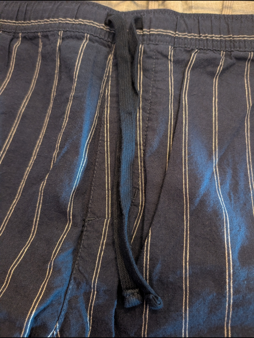 Banana Republic Deck Men's XL Navy Blue Pinstripe Shorts - Picture 3 of 4